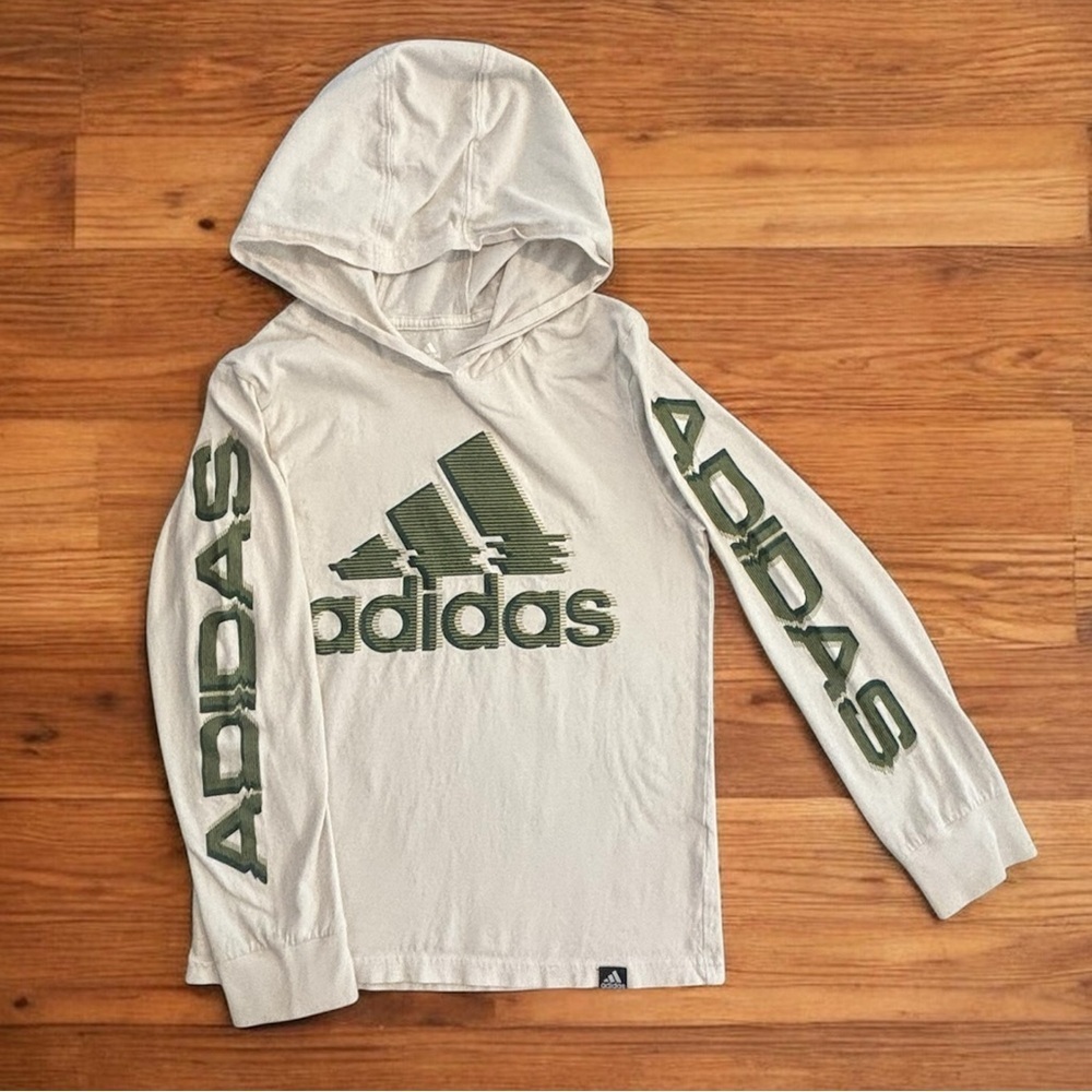 adidas Off-White Lightweight Hoodie Boys size Small 8